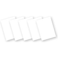 Set of five white rectangular screen protectors for Motorola KT-SPRTCT-VC70-05R handheld mobile computer accessory.