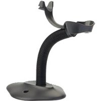 Black Motorola SMB LS2208 Intellistand with flexible neck and sturdy base for barcode scanner support.