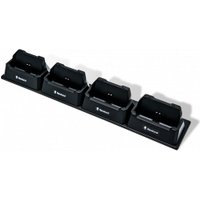 Black Newland NLS-CD1051-4C-V2 mobile device charger with four charging docks in a row.