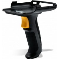 Black and yellow Newland NLS-MPG95-01 handheld mobile computer pistol grip with ergonomic handle and trigger.