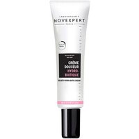 White tube of Novexpert La Creme Douceur Hydro-Biotique, black cap, pink and black label, 30 ml moisturizing cream.