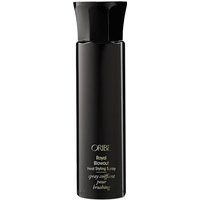 Black Oribe Signature Royal Blowout Heat Styling Spray bottle with gold text, sleek design, 175 ml capacity.