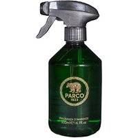 Green Parco 1923 Fougère Room Spray with gold logo, black spray nozzle, 500ml bottle.