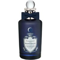 Dark blue bottle of Penhaligon's Endymion Concentre Eau de Parfum with silver cap and navy bow tie.