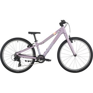 Scott Contrail 400 Kinderfahrrad in Provence Purple features a lightweight frame, sleek design, 20-inch wheels, and a single gear system, ideal for young riders.