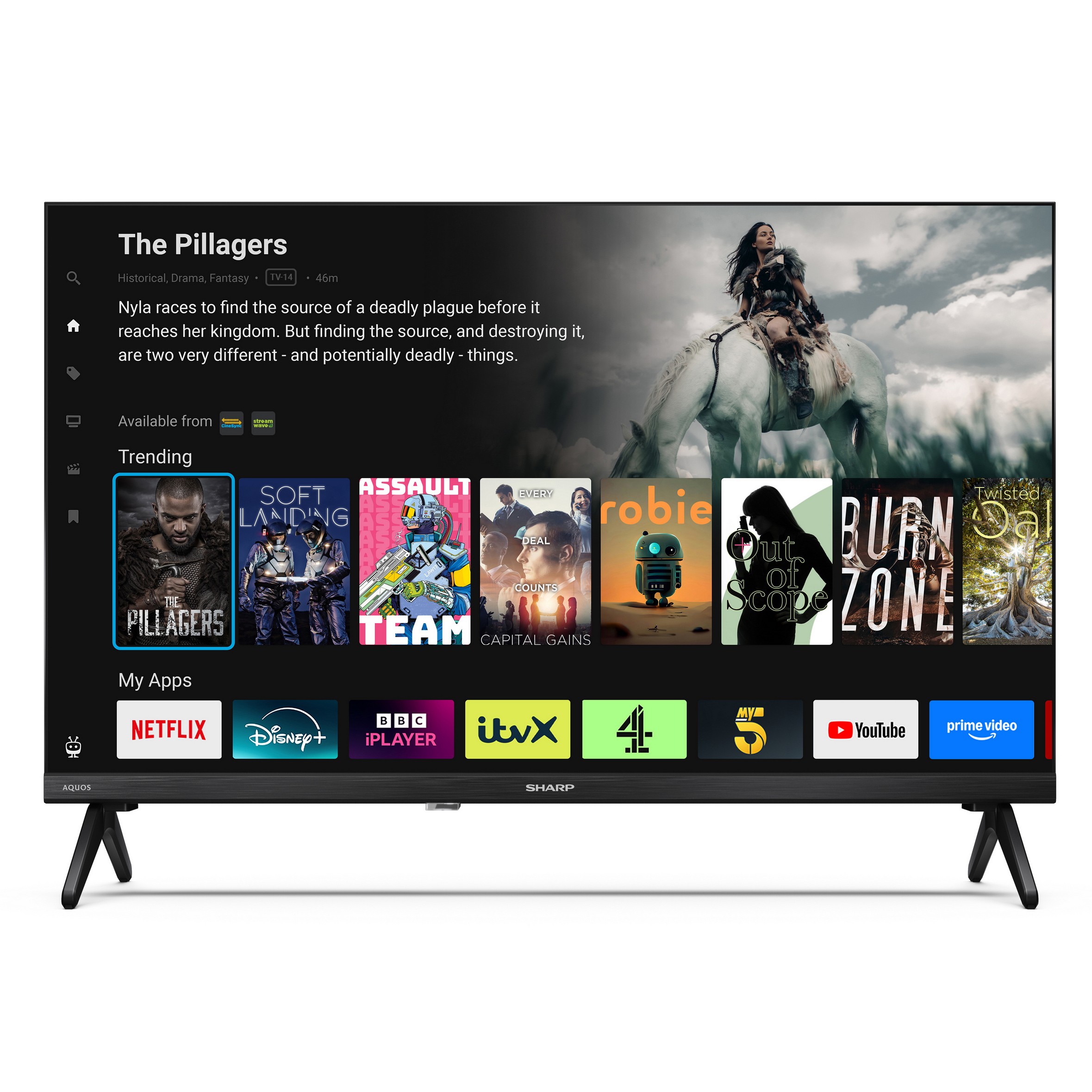 Sharp 1T-C32HE2245KB 32" HD Ready TiVo Smart TV - Black - image 2