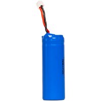 Blue Socket Mobile AC4204-2430 battery with red and black wires and white connector for barcode reader accessory.