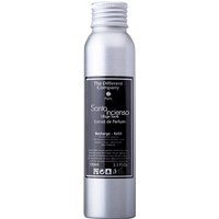 Silver cylindrical bottle of Santo Incienso Eau de Parfum 100 ml with black label by The Different Company.