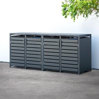 Trimetals Quad 240L Anthracite Metal Wheelie Bin Store - image 2