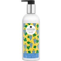 Tuttotondo Uva Fragola Body Lotion 300ml, white bottle, pump top, yellow label with grape illustrations.