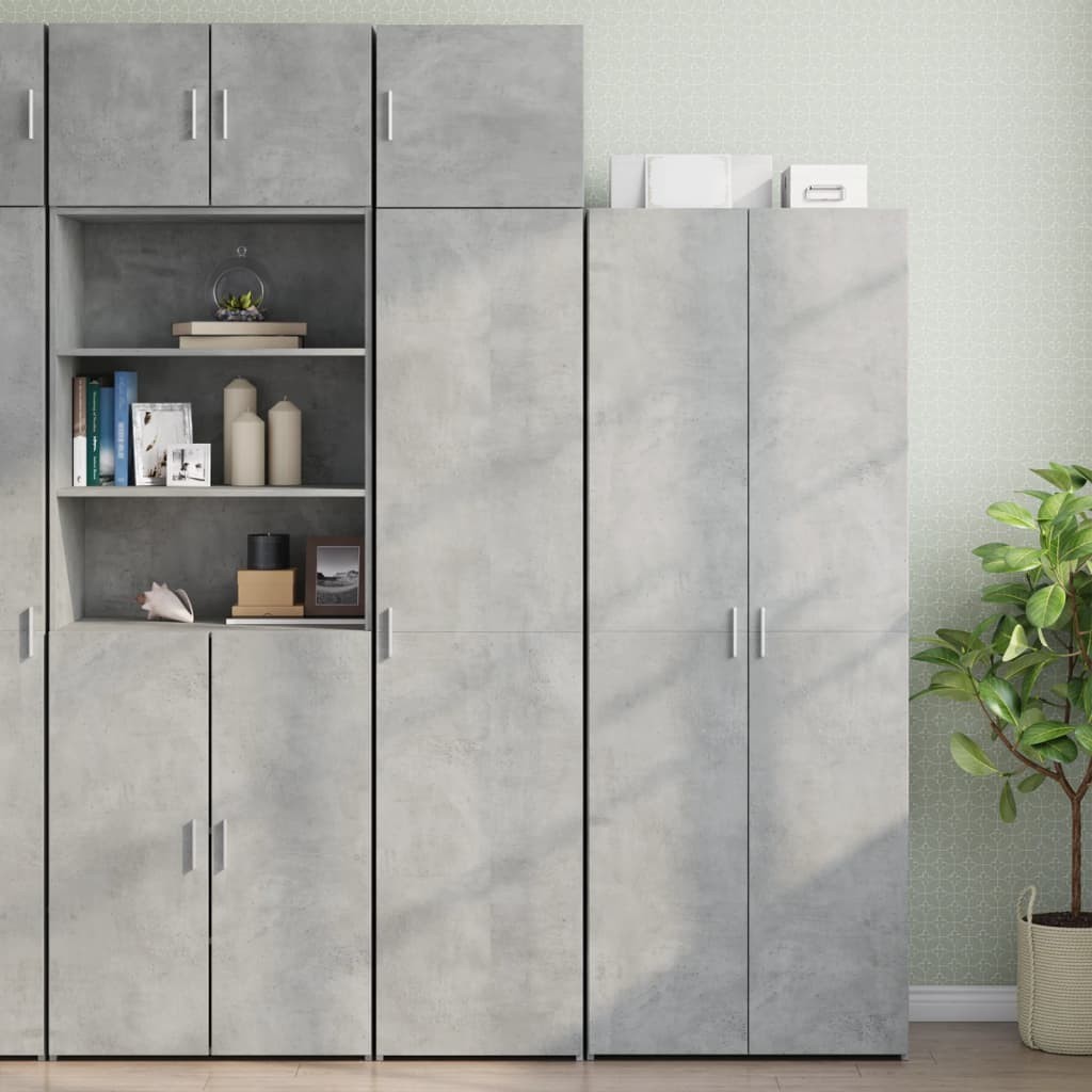 vidaXL Single Door Concrete Grey Wall Mounted Storage Cabinet - image 3