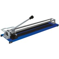Blue and silver Vitrex 600mm manual tile cutter with a long handle and cutting guide rail.