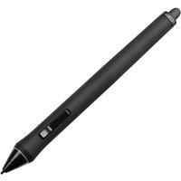 Black Wacom Intuos4 Grip Pen with ergonomic design, side buttons, and a tapered tip.