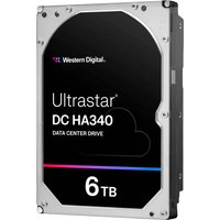 Western Digital 6TB 3.5" internal hard drive, black casing, silver edges, Ultrastar DC HA340 label.