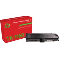 Red Xerox toner-kit box with green recycling symbol, black toner cartridge labeled TK-1160.