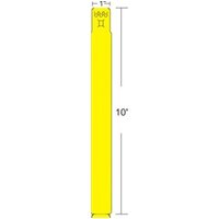 Yellow Zebra 10012712-2 self-adhesive printer label, rectangular, with measurement markings.
