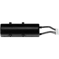 Black cylindrical Zebra barcode reader battery with connector wires and plug.