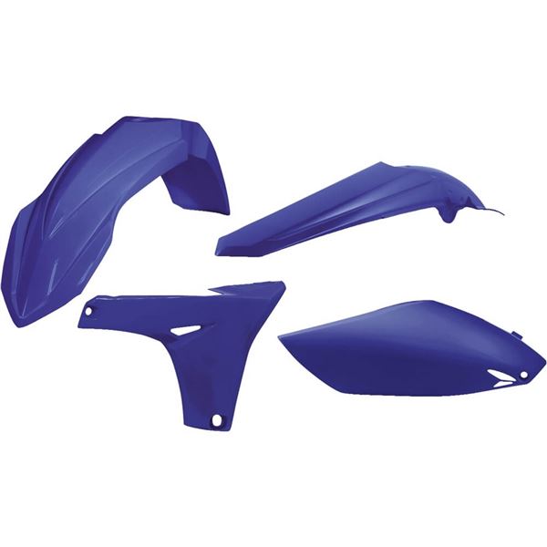Blue plastic bodywork kit for Yamaha YZF426, WR426 (2000-02), and WRF250 (2001-03), featuring fenders and side panels with a smooth finish.