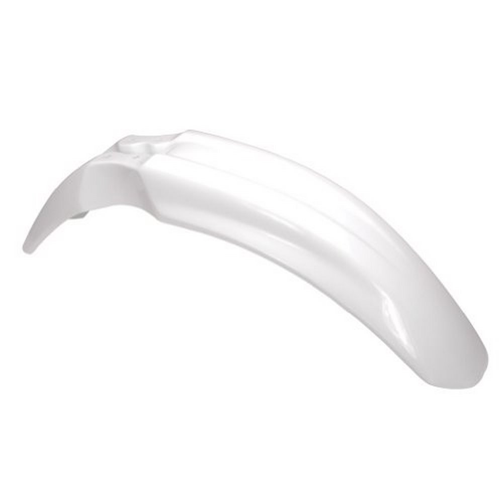 White plastic front fender designed for Honda XR 250/400 (1996-2004) and XR650 (2000-2004), featuring a sleek, curved shape and smooth finish.