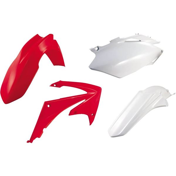 Acerbis Standard Plastics Kit for Honda CRF250R (2006-09) featuring red and white plastic body panels, including fenders and side panels, designed for OEM fit.