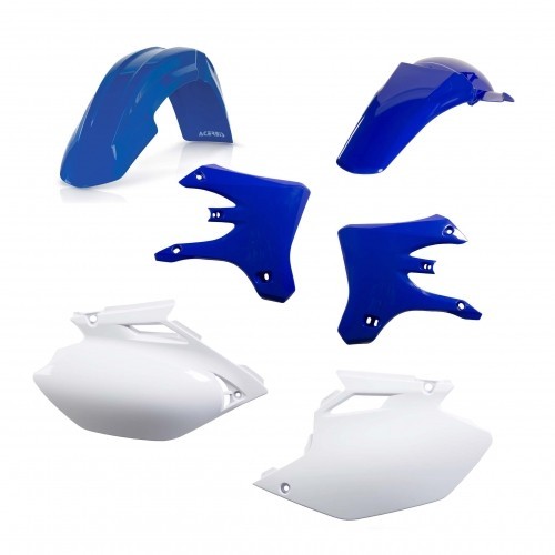 Acerbis Standard Plastics Kit for Yamaha WRF 250/450 (2006) featuring blue and white plastic components, including fenders and side panels, designed for OEM fit.