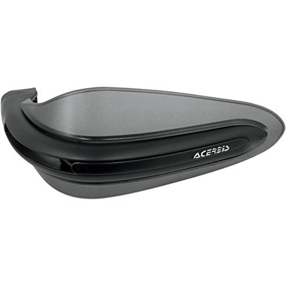 White Acerbis Dual Road Hand Guard with a sleek design, made of durable plastic, featuring a smooth finish and the Acerbis logo prominently displayed.