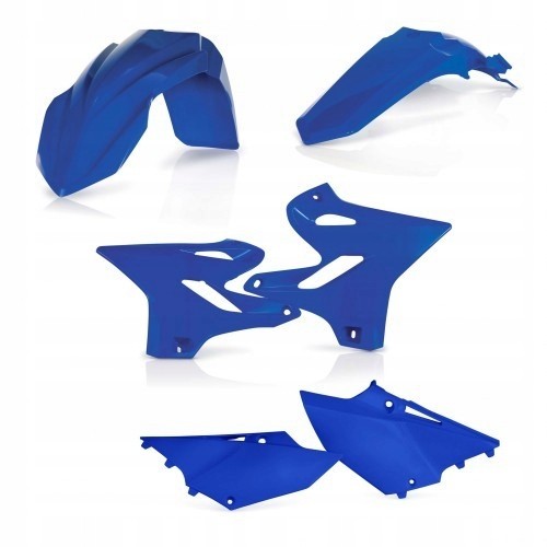 Acerbis Standard Plastics Kit in blue for Yamaha YZ 125/250 (2015-21), featuring durable plastic components including front fender, side panels, and rear fender.