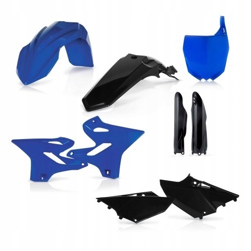 Acerbis Full Plastics Kit in blue and black for Yamaha YZ 125/250 & WR 125/250 (2015-21), featuring fenders, side panels, and shrouds made from durable plastic.