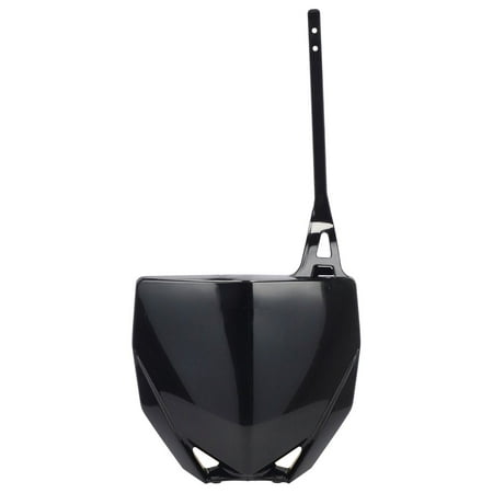 Black Acerbis front number board designed for Yamaha YZ85 models from 2015 to 2025, featuring a sleek, aerodynamic shape and a mounting bracket for easy installation.