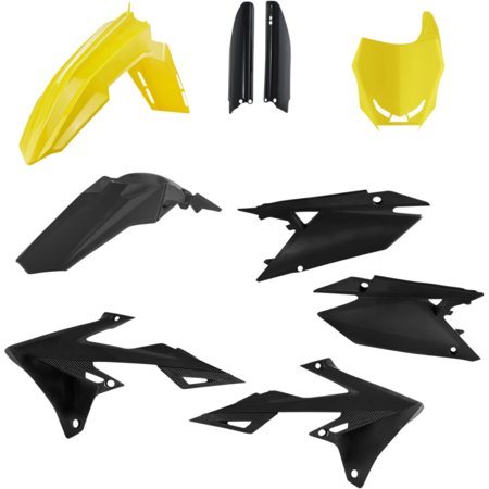 Acerbis 0023067.279 - Acerbis Full Plastics Kit - Suzuki RMZ250 2019-2025, RMZ450 2018-2025 - Yellow/ Black