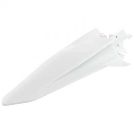 White Acerbis rear fender designed for KTM EXC 150/250/350 TPI, EXC-F, and XC-W TPI models from 2020 to 2023, featuring a sleek, aerodynamic shape and durable plastic material.