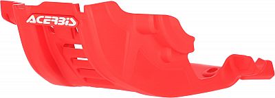 Red Acerbis skid plate designed for Honda CRF 250/300 L, made from durable plastic with ventilation slots and the Acerbis logo prominently displayed.