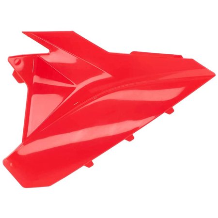 Bright red plastic air box cover for Beta RR models 125 to 480 (2020-2024), featuring a sleek aerodynamic design and multiple mounting points for easy installation.