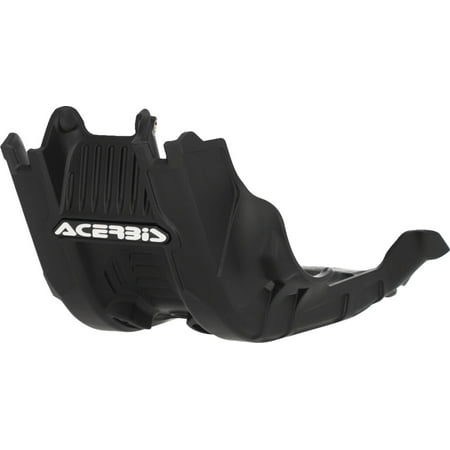 Black plastic skid plate with a textured surface and the "Acerbis" logo prominently displayed, designed for KTM, Gas Gas, and Husqvarna motorcycles.
