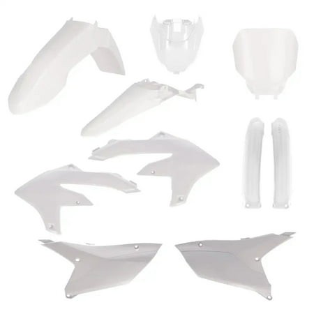 Acerbis Full Plastics Kit for Yamaha YZF450 & YZF450X (2023-2025) in white, featuring multiple plastic body panels including front fender, side panels, and rear sections.