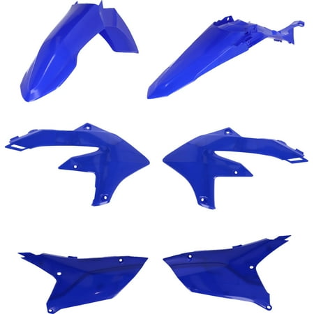 Acerbis Standard Plastics Kit in vibrant blue for Yamaha YZF450 & YZF450X (2023-2025), includes front fender, side panels, and rear fender, made from durable plastic.