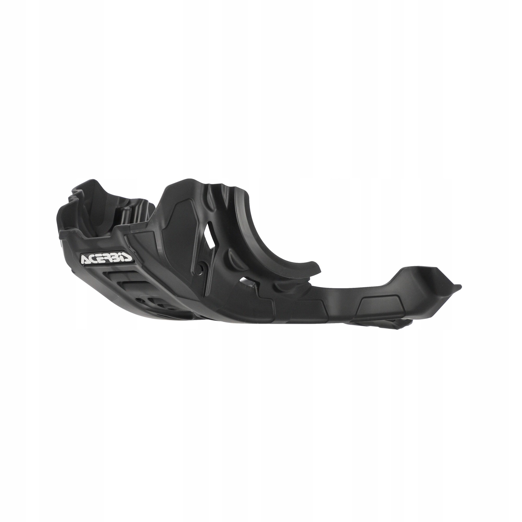 Black plastic skid plate designed for the Acerbis Suzuki DRZ 400, featuring a sleek, contoured shape with ventilation slots and the "Acerbis" logo prominently displayed.