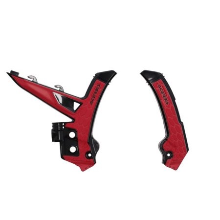 Black and red Acerbis X-Grip frame guards designed for Gas Gas EC 250/300 and EC 250/350/450/500 F models (2024-2025), featuring a textured grip and durable material.