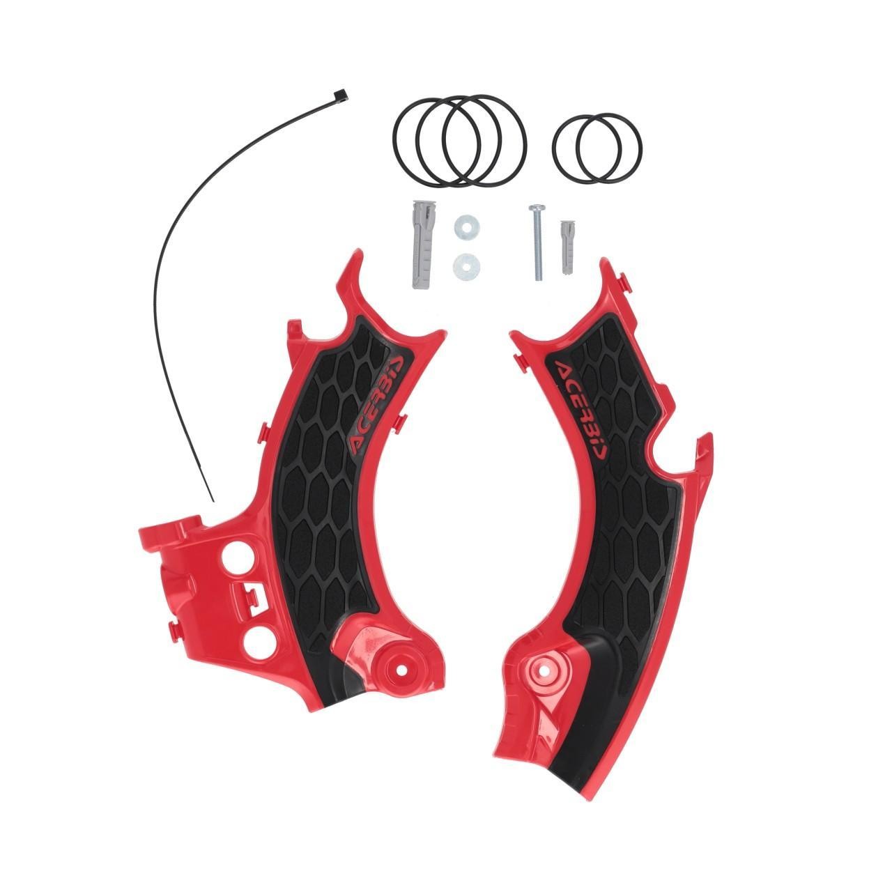0026618.349 - Acerbis X-Grip Frame Guards For Honda CRF250R & CRF450R 2025 - Red/Black - image 2