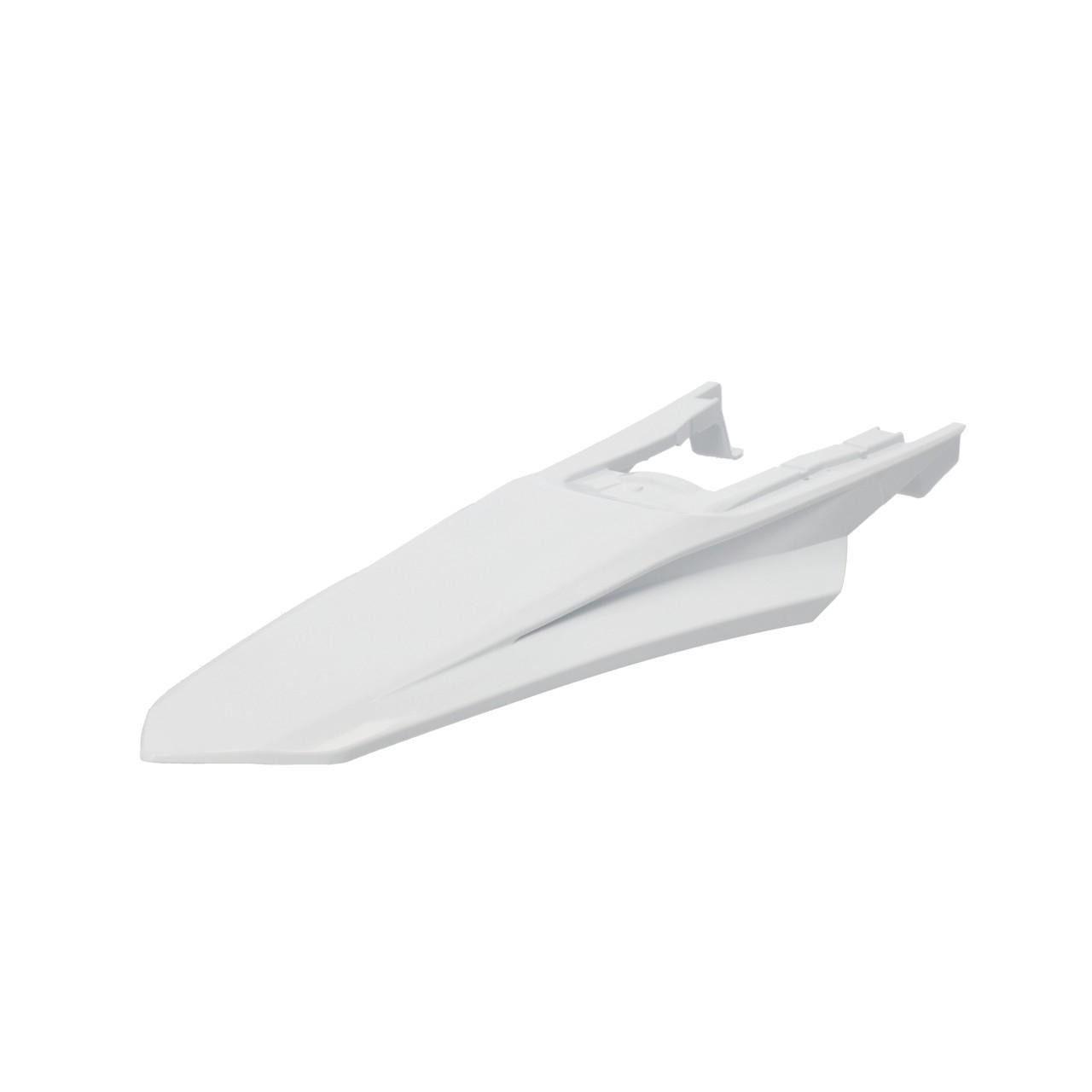 White Acerbis rear fender designed for KTM SX 125/250 (2023-2025) and SX150 (2025), featuring a sleek aerodynamic shape and durable plastic material.