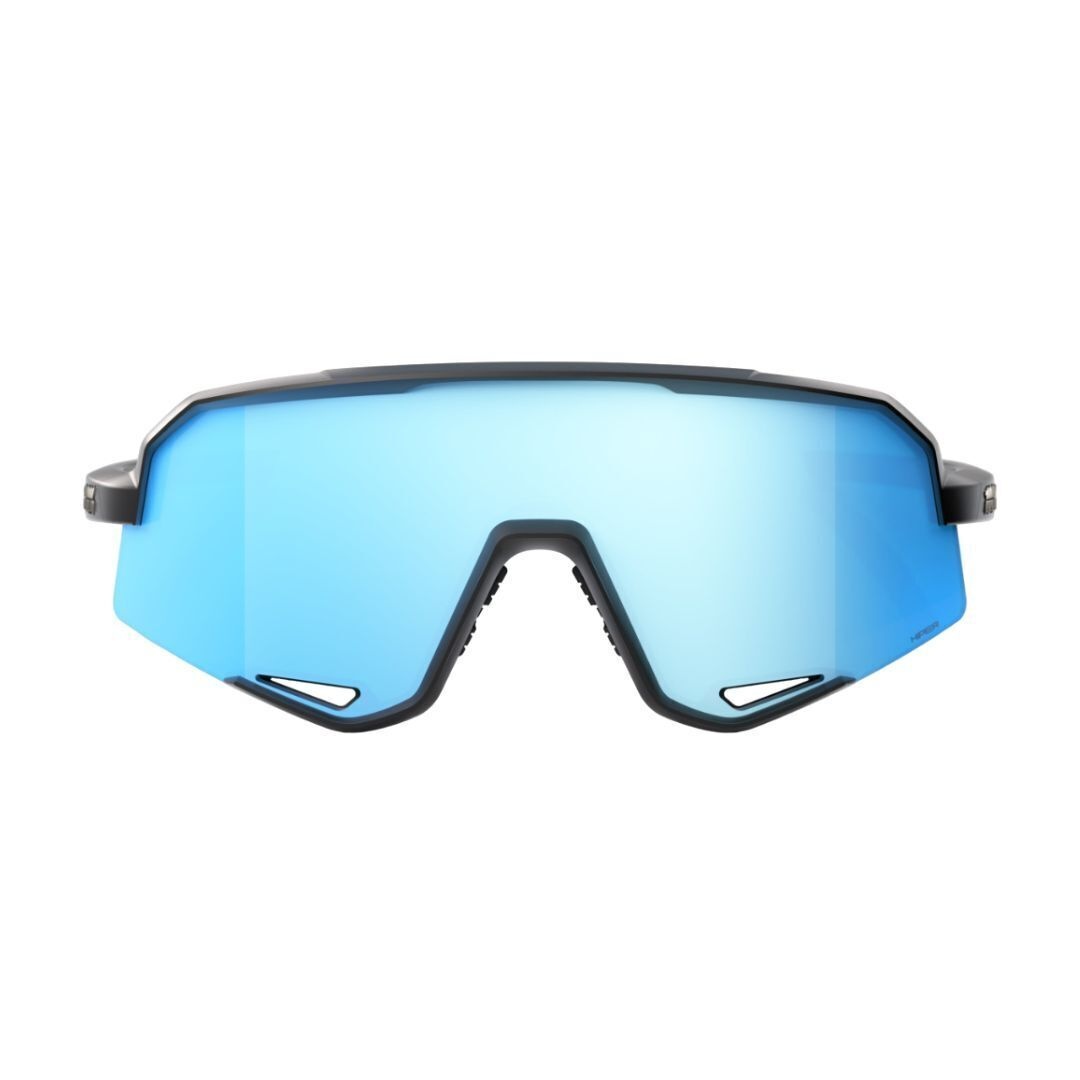 100% 100% Slendale Sunglasses - Matte Black; HiPER Blue Multilayer Mirror