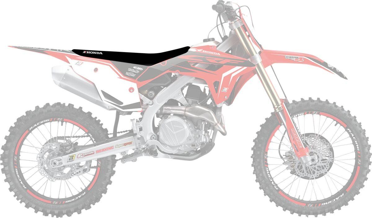 1149Z1 - Blackbird Zebra Seat Cover For Honda CRF250F 2023-2025 - Black/Red - image 2