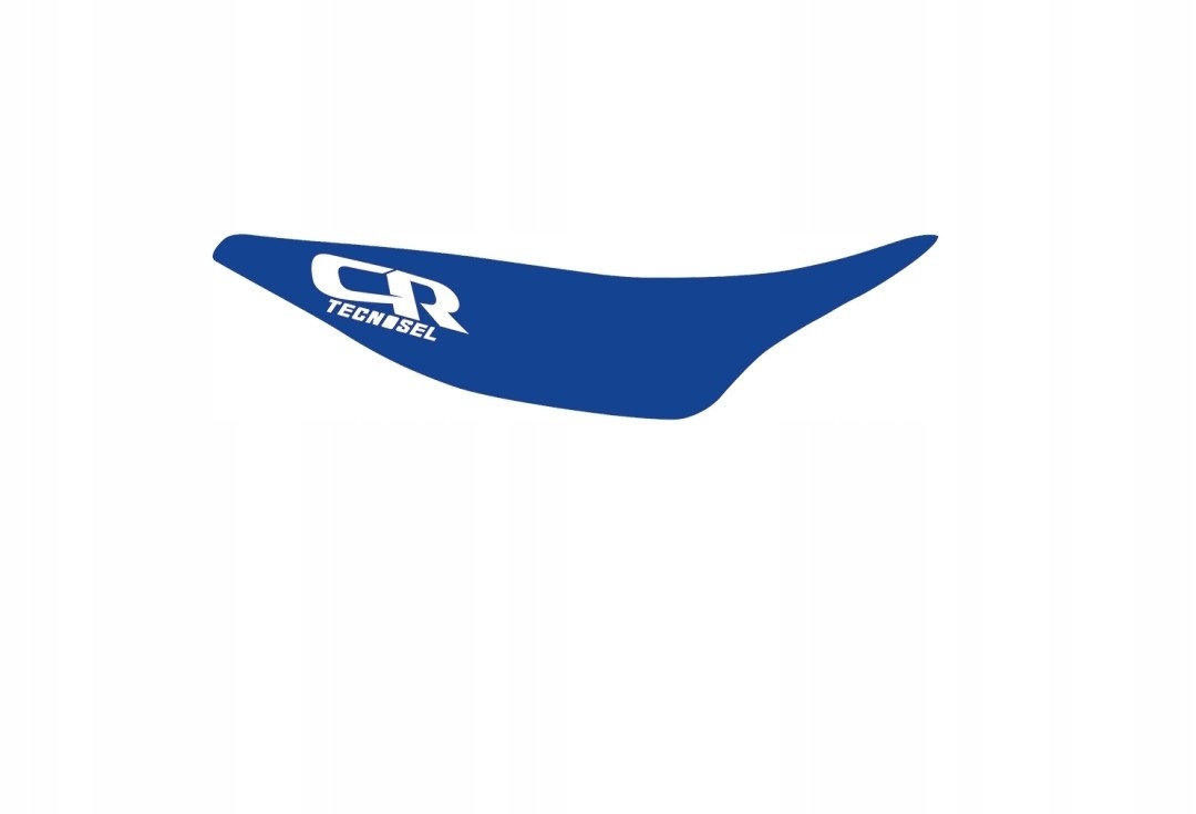 Blue Tecnosel Team Honda seat cover designed for Honda CR125 models from 1987-1988, featuring a sleek design and prominent white "CR" logo.