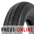 Shinko E240 Front 74H MT90-16 tyre featuring a black rubber tread with a distinctive pattern, designed for motorcycle use, showcasing durability and performance.