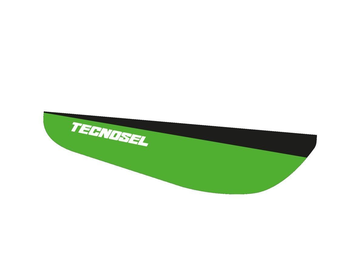 14V03 - Tecnosel Team Kawasaki Seat Cover For Kawasaki KX125 1999-2002 - Black/Green - image 2