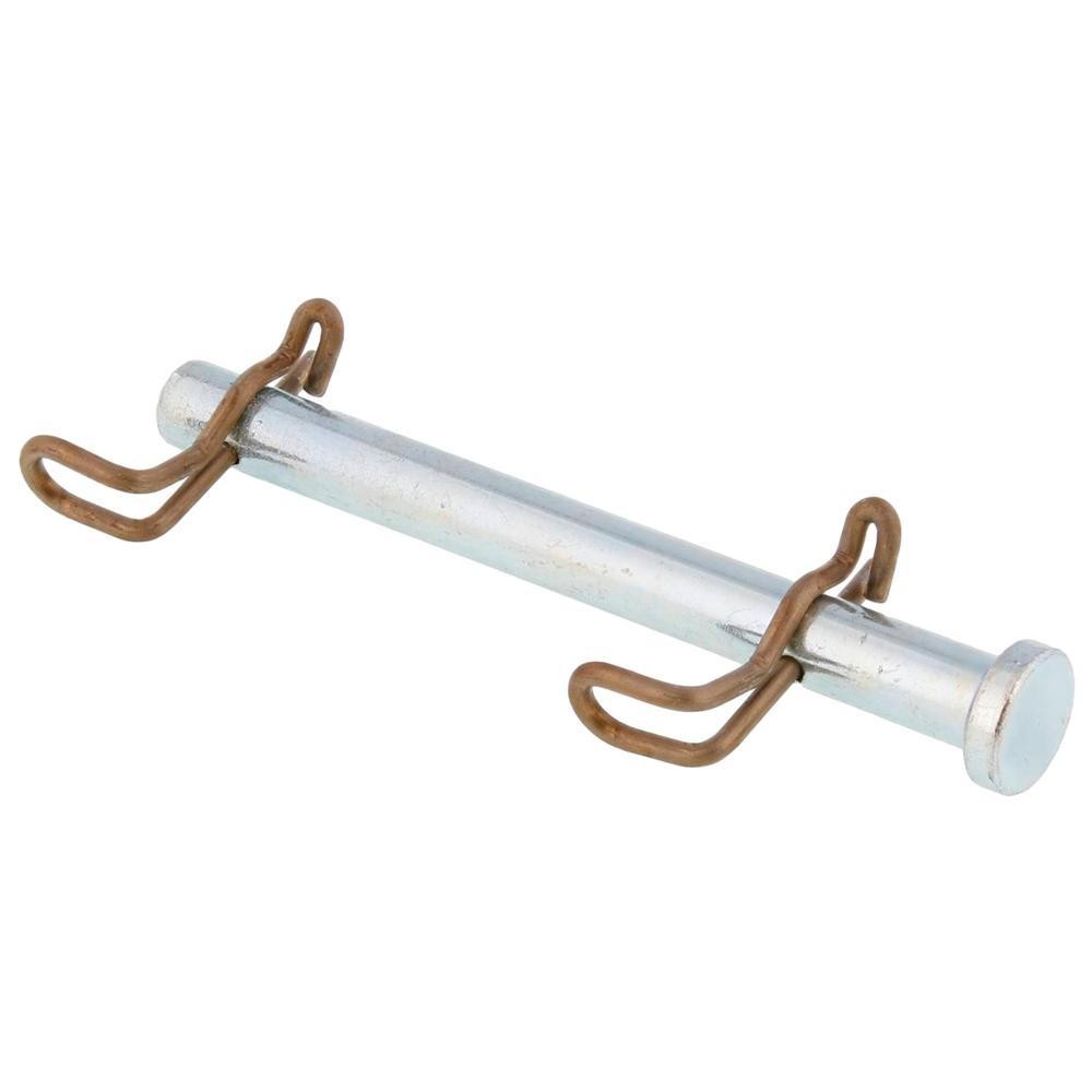 Silver metal brake pad retaining pin with two brown wire clips on each end, designed for KTM SX65, Husqvarna TC65, and Gas Gas MC65 models from 2023 to 2025.