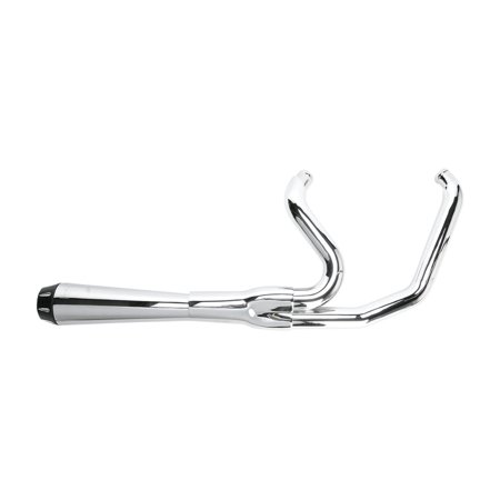 Chrome-plated Bassani Quick Change Series silencer designed for Harley Davidson FLHRC 1750 ABS models from 2017-2019, featuring a sleek, dual-exit design for enhanced performance.