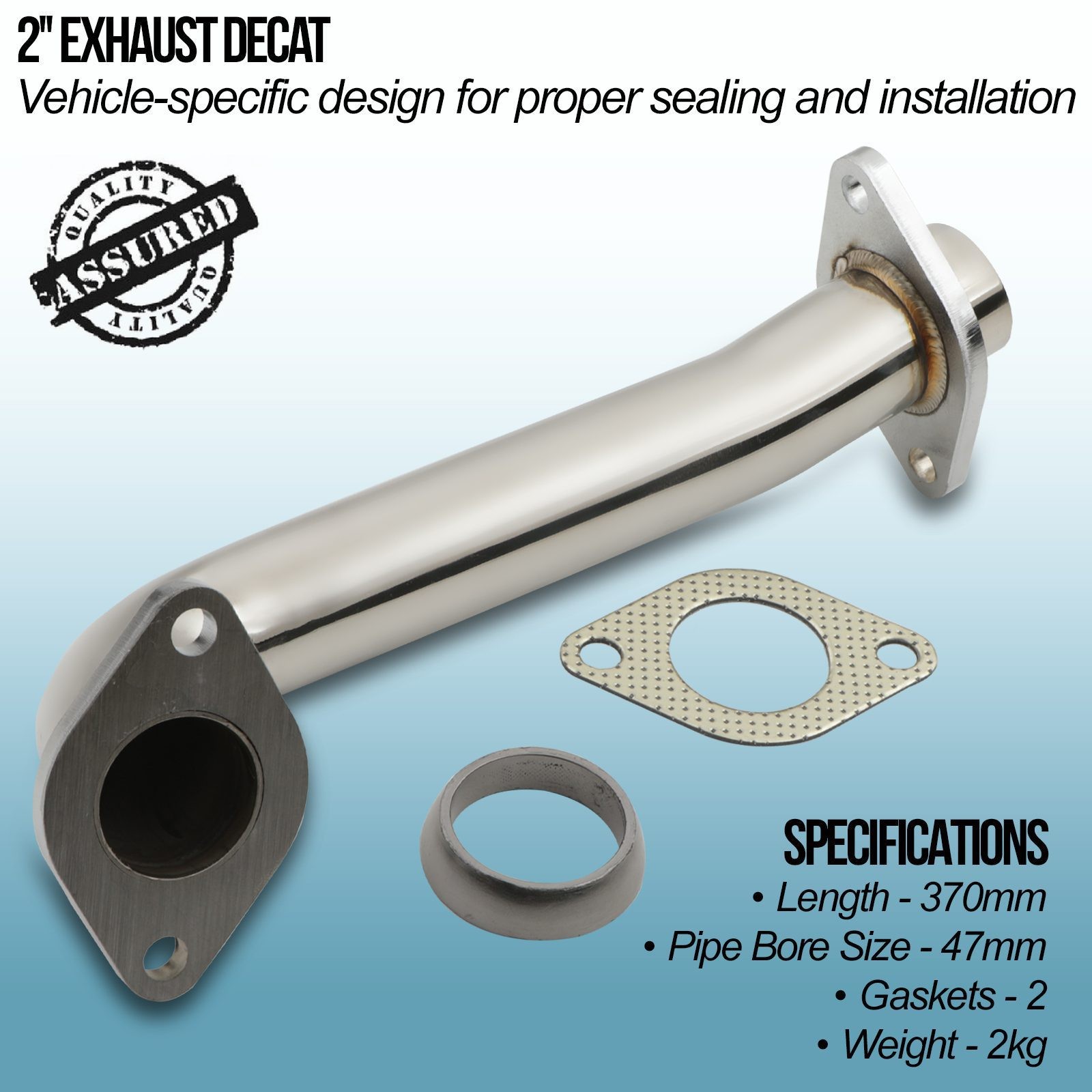 2" Exhaust Decat - Mitsubishi Colt Czt / Smart Forfour Brabus 1.5 Turbo 04-13 - image 2
