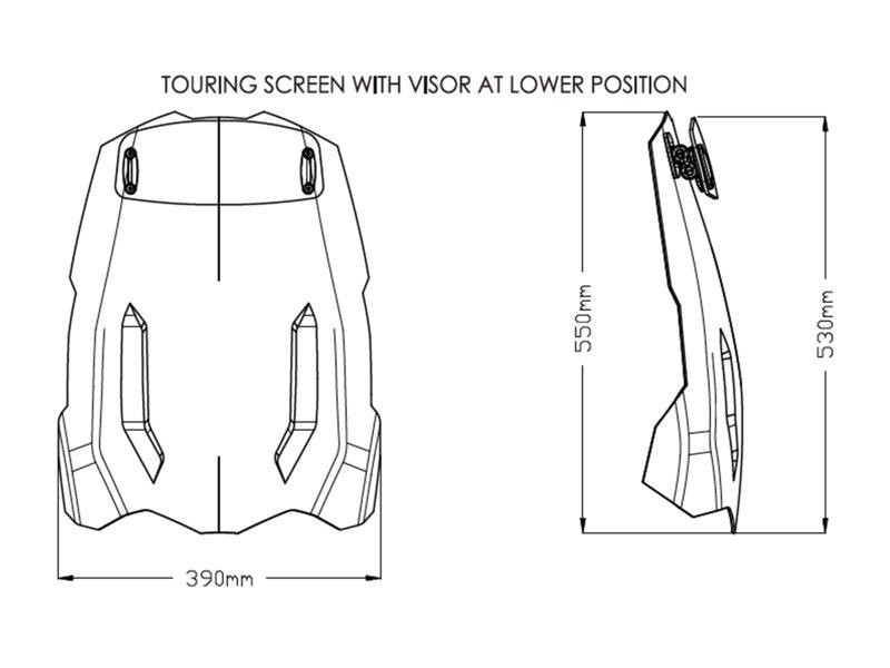 20376H - Puig Touring Screen With Extender For Triumph Tiger 900 2020-2023 - Light Smoke - image 2