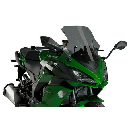 Dark smoke racing screen for Kawasaki Ninja 1000 SX (2020-2024), featuring a sleek design that enhances aerodynamics and style, made from durable material.